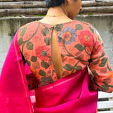 Lasya peach soda kalamkari blouse