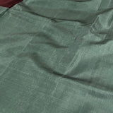 Mishrita brown green chiffon silk fusion saree