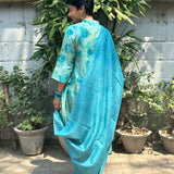 Rang blue tussar set