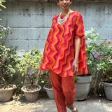 Rang orange organza tunic