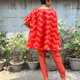 Rang orange organza tunic