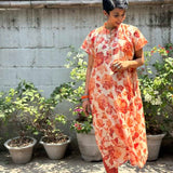 Rang cream orange tussar kurta