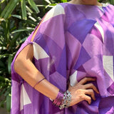 Rang purple georgette cape