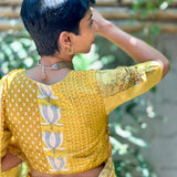 Jwala yellow tussar blouse