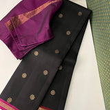 Vera black gold kanchipuram silk saree