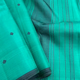 Vera thread woven kanchipuram silk saree teal