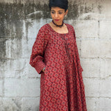 Zephyr Red printed cotton tunic