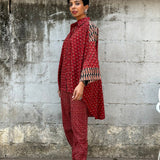 Zephyr Red printed cotton shirt