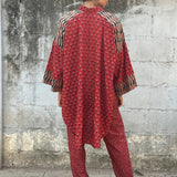 Zephyr Red printed cotton shirt