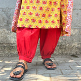 Zephyr Red cotton pants