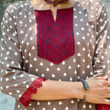 Zephyr Mocha cotton kurta