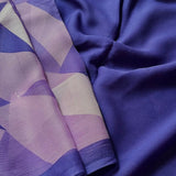 Lilac triangles chiffon saree