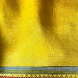 Mila yellow grey kanchipuram silk saree