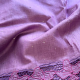 Lilac tussar cutwork saree