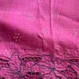 Lilac tussar cutwork saree