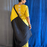 Mila Yellow flower kanchi silk saree