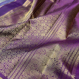 Tejasvi Greige violet thread work saree