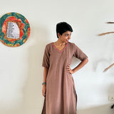 Zephyr brown kurta set