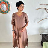 Zephyr brown kurta set