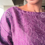 Zephyr purple chikan palazzo set