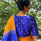 Kalavati MS blue embroidered silk blouse