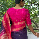 Kalavati pink embroidered silk blouse