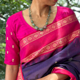 Kalavati pink embroidered silk blouse