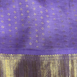 Mila cream lilac kanchipuram silk saree