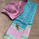 Kimaya temple border silk saree