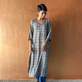 Grey embroidered kurta