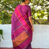 Kimaya  checked butti silk saree