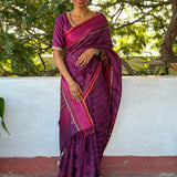 Kimaya  checked butti silk saree