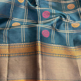 Kimaya  checked butti silk saree