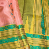 Kimaya peach silk saree