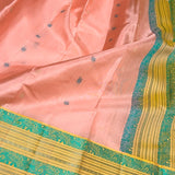 Kimaya peach silk saree