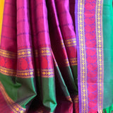 Kimaya purple silk saree