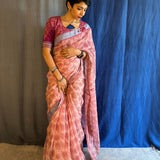 Aahana peach fuzz kota saree