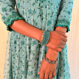 Kota kalidar kurta teal