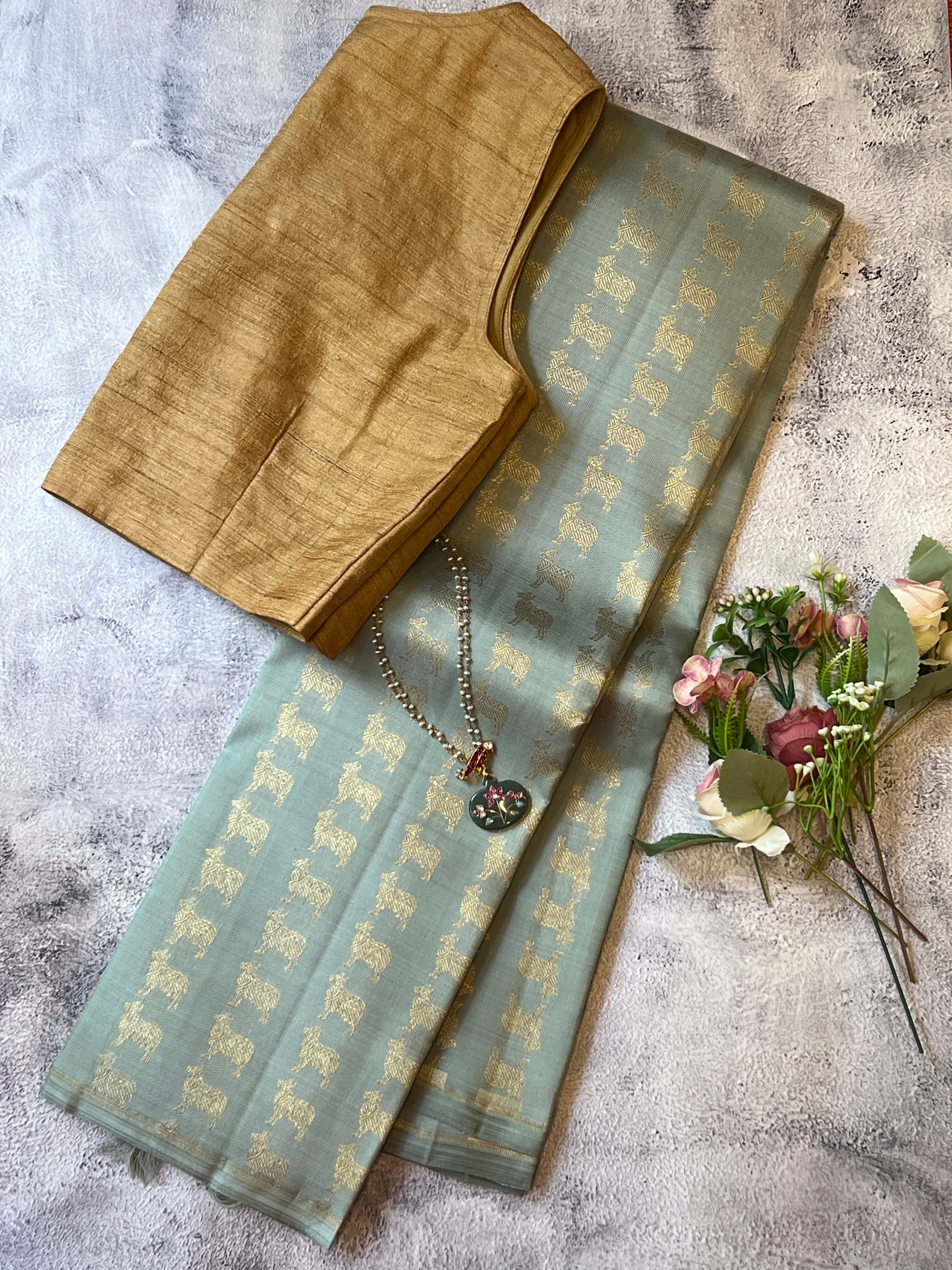 Meera kamadhenu Kanchipuram silk saree