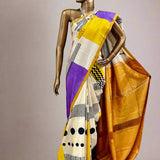 Mila Multiprint kanchipuram silk saree