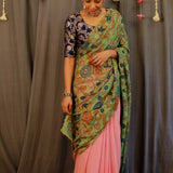 Chiffon kalamkari saree