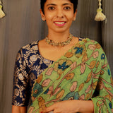 Chiffon kalamkari saree