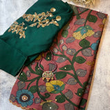 Chiffon kalamkari saree