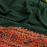 Mishrita dark green chiffon saree