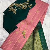 Charita dusty pink kanchi silk saree