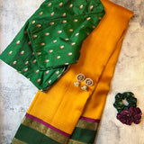 Mohana twin border kanchipuram silk saree