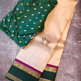 Mohana twin border kanchipuram silk saree