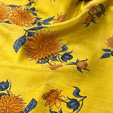 Block printed kanchi silk fabric