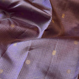 Charita micro checked kanchipuram silk saree