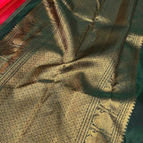 Charita micro checked kanchipuram silk saree